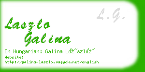 laszlo galina business card